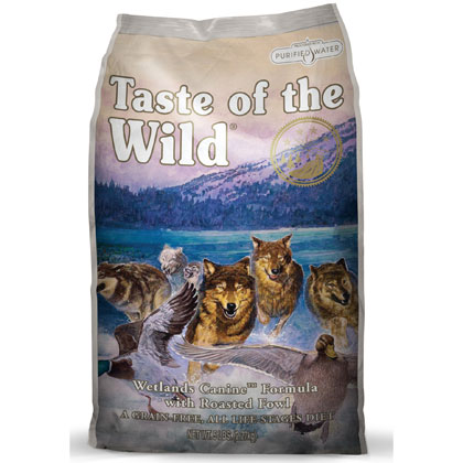 Taste of the Wild (Тейст Оф Зе Вайлд) \Wetlands. Сухой беззерновой корм для взрослых собак с мясом жареной дичи, 2,27 кг